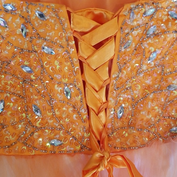 Strapless Beaded Corset Princess Gown - Picture 5 of 8